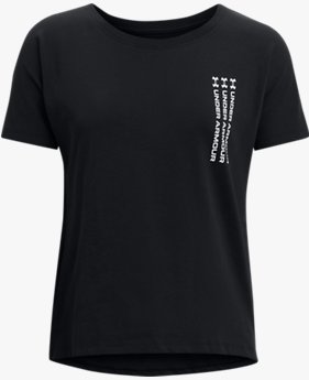 UAライブ グラフィック Tシャツ リピート ワードマーク（トレーニング/WOMEN）